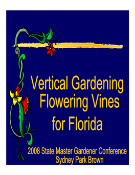 Vertical Gardening Flowering Vines for Florida