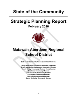 State of the Community Strategic Planning Report