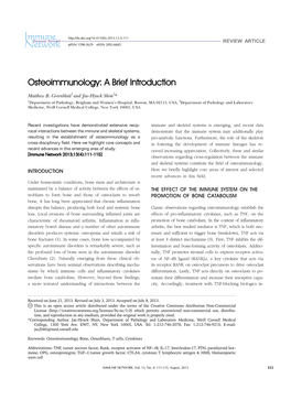 Osteoimmunology: a Brief Introduction
