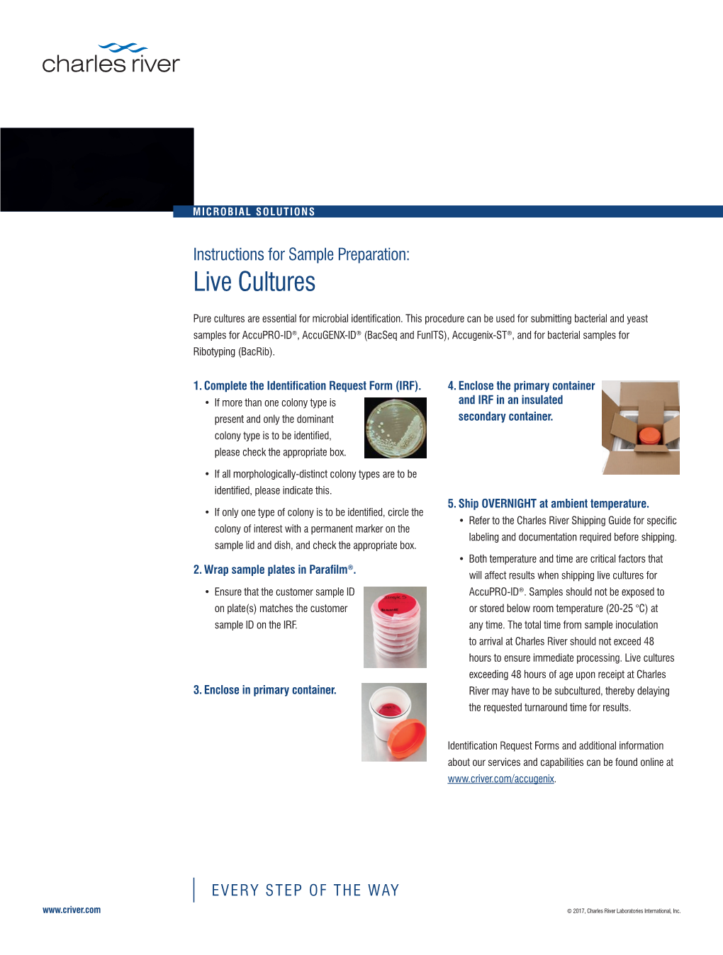 Instructions for Sample Preparation: Live Cultures