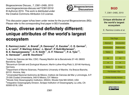 Unique Attributes of the World's Largest Ecosystem