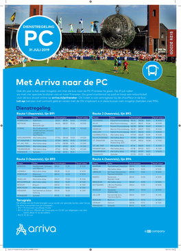 Noord PC Franeker 2018 Poster A3 3194D80113.Indd 1 ARRIVA.NL FRYSLAN04-07-18 10:35