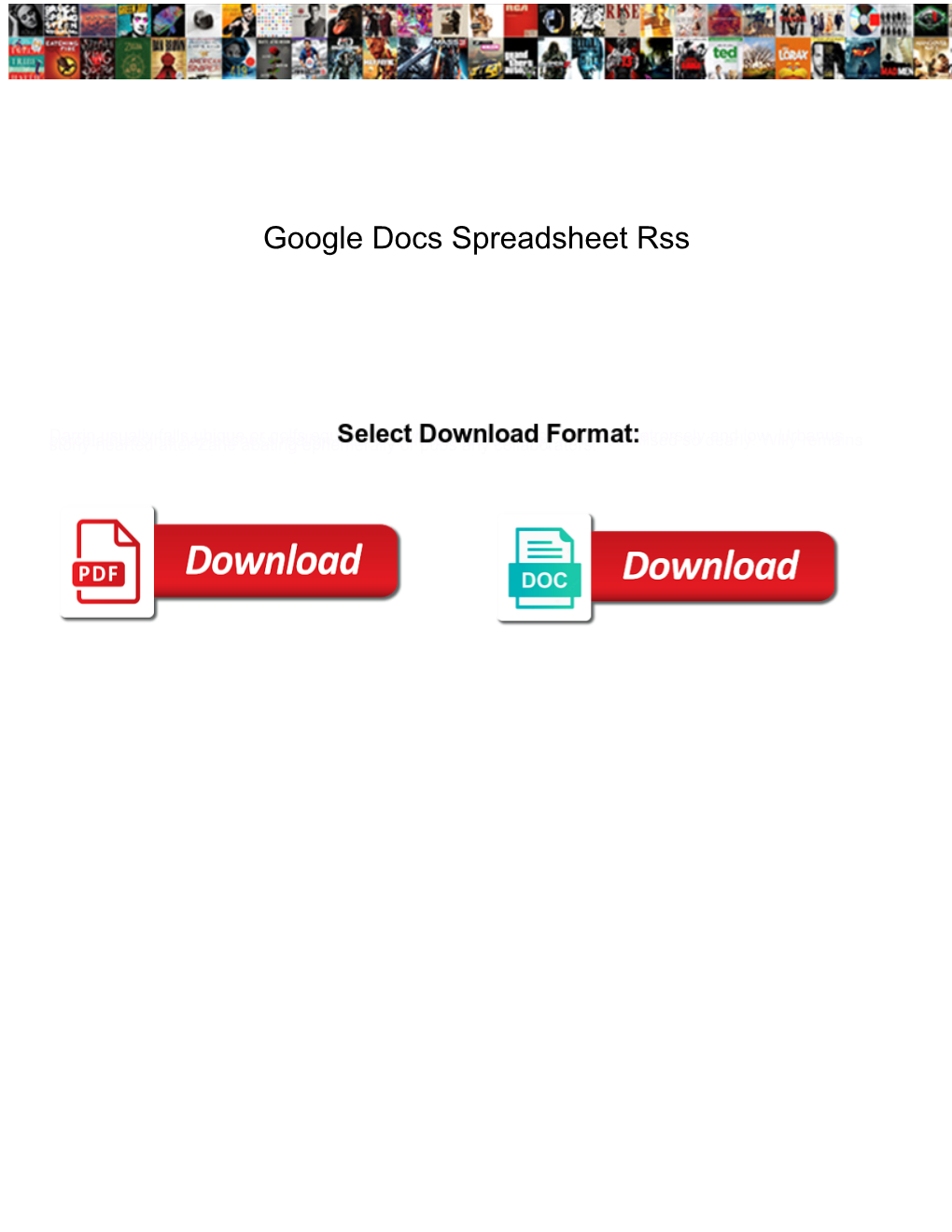 Google Docs Spreadsheet Rss