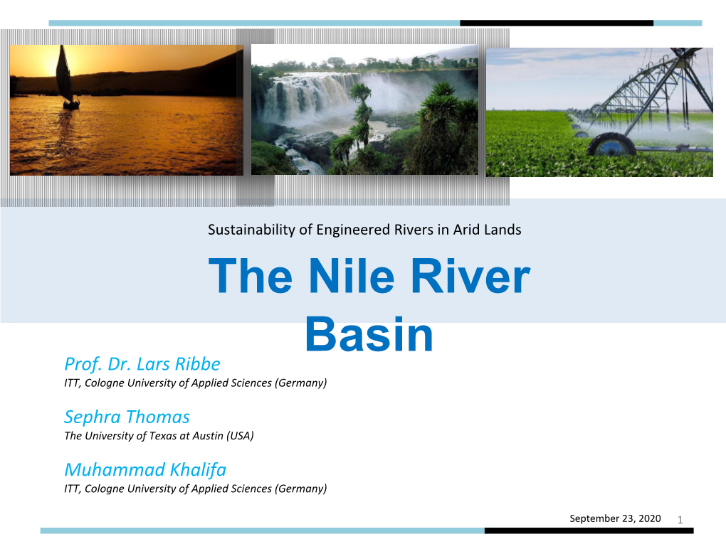 The Nile River Basin Prof