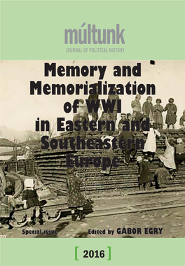Memory and Memorialization of the WWI in Eastern and Southeastern