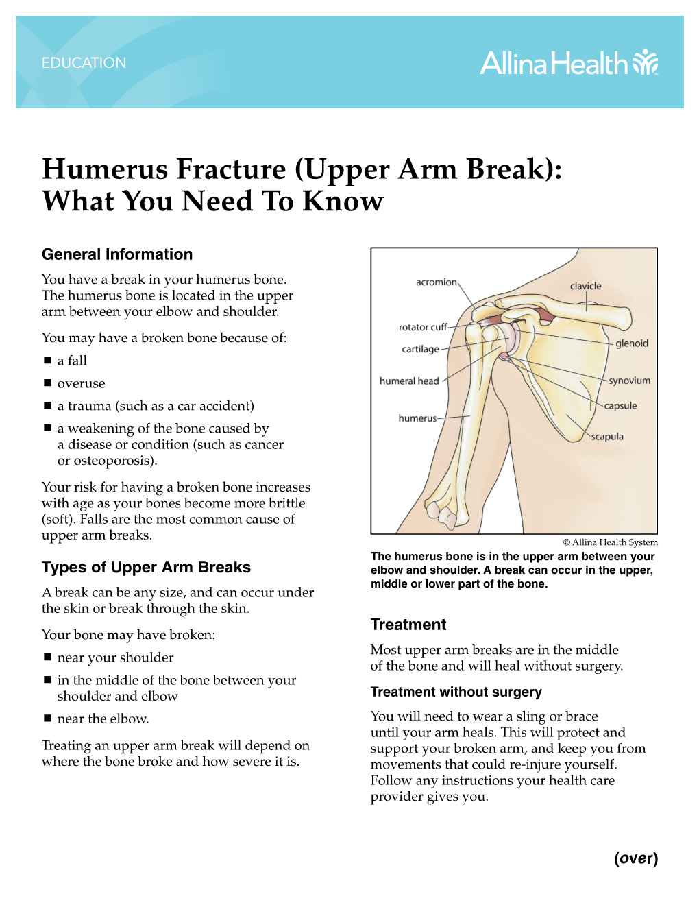 Humerus Fracture (Upper Arm Break): What You Need to Know