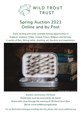 Spring Auction 2021 Online and by Post