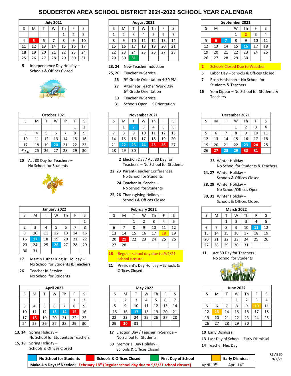 2021-2022 School Year Calendar