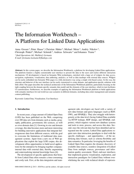 The Information Workbench – a Platform for Linked Data Applications