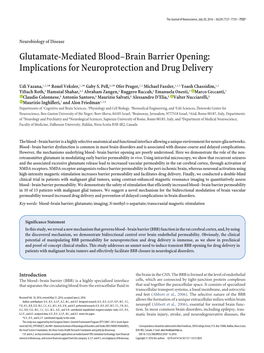 Glutamate-Mediated Blood–Brain Barrier Opening: Implications for Neuroprotection and Drug Delivery
