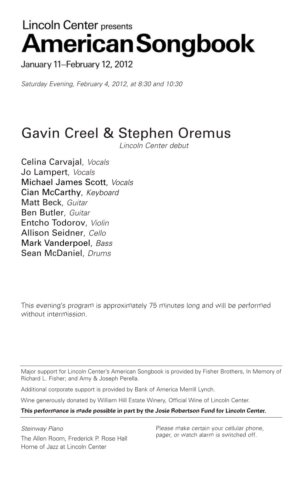 Gavin Creel & Stephen Oremus