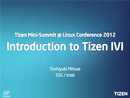 Tizen Is a Trademark of the Linux Foundation