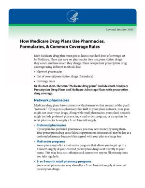How Medicare Drug Plans Use Pharmacies, Formularies, & Common Coverage Rules