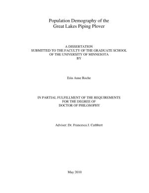 Population Demography of the Great Lakes Piping Plover