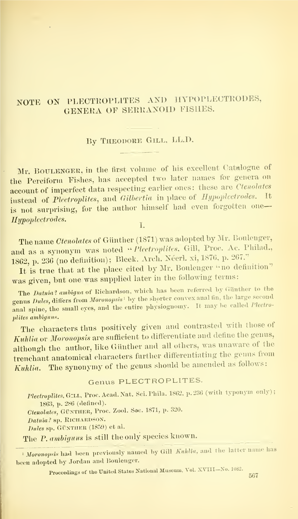 Proceedings of the United States National Museum, :