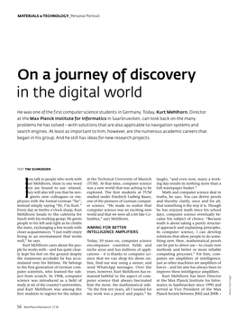 On a Journey of Discovery in the Digital World | Maxplanckresearch 3/2018