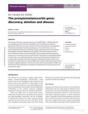 The Proopiomelanocortin Gene