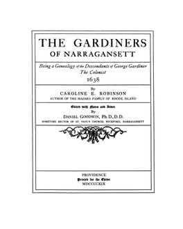 The Gardiners of Narragansett