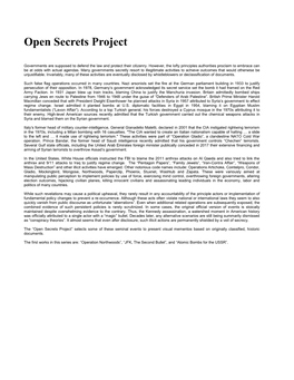 Open Secrets Project