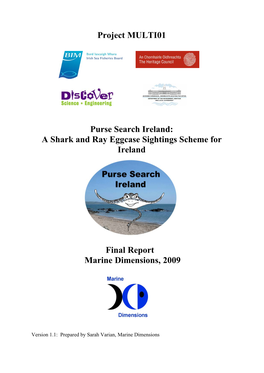 Project MULTI01 Purse Search Ireland: a Shark and Ray Eggcase