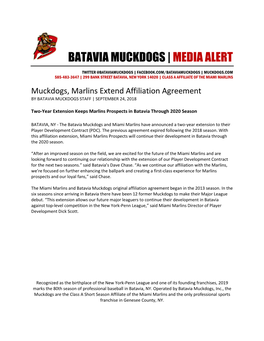 Batavia Muckdogs | Media Alert
