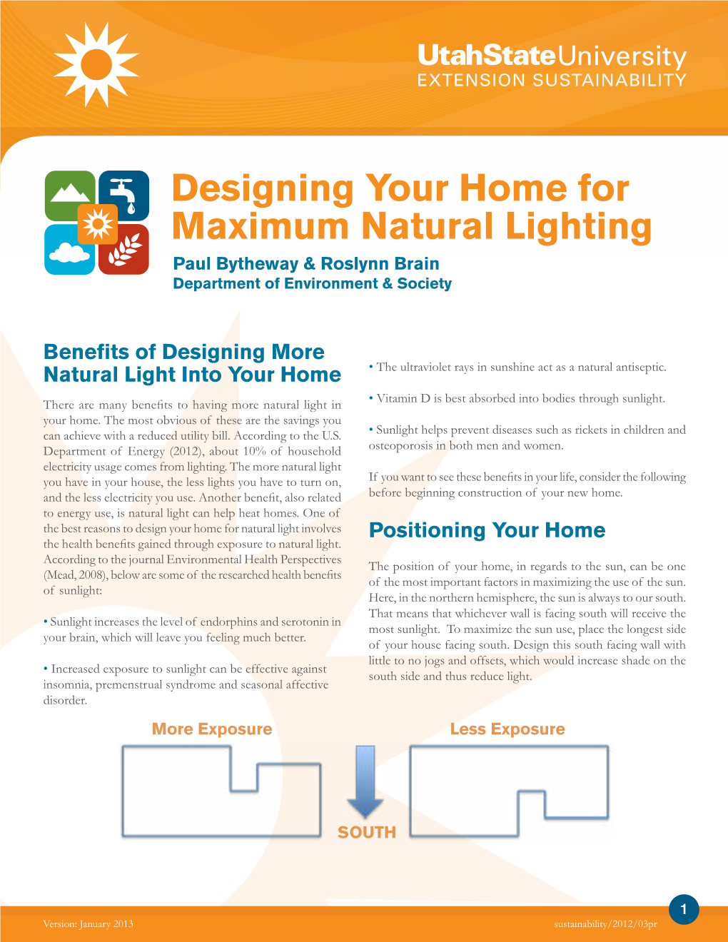 Natural Lighting Paul Bytheway & Roslynn Brain Department of Environment & Society