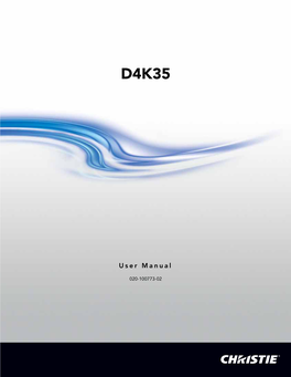Christie D4K35 User Manual Feb 23, 2012 |