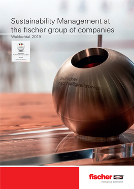 Sustainability Management at the Fischer Group of Companies Waldachtal, 2019