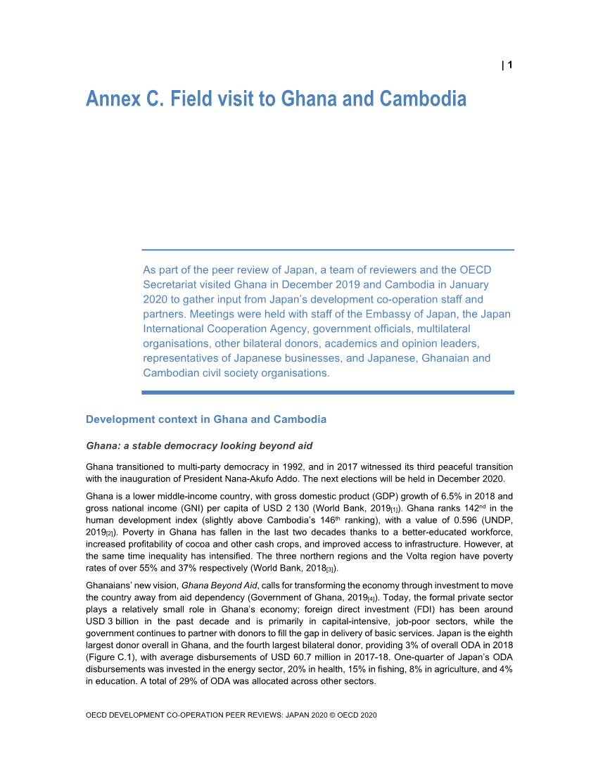 Annex C. Field Visit to Ghana and Cambodia