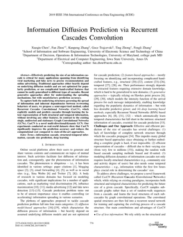 Information Diffusion Prediction Via Recurrent Cascades Convolution