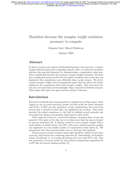 Dendrites Decrease the Synaptic Weight Resolution Necessary to Compute