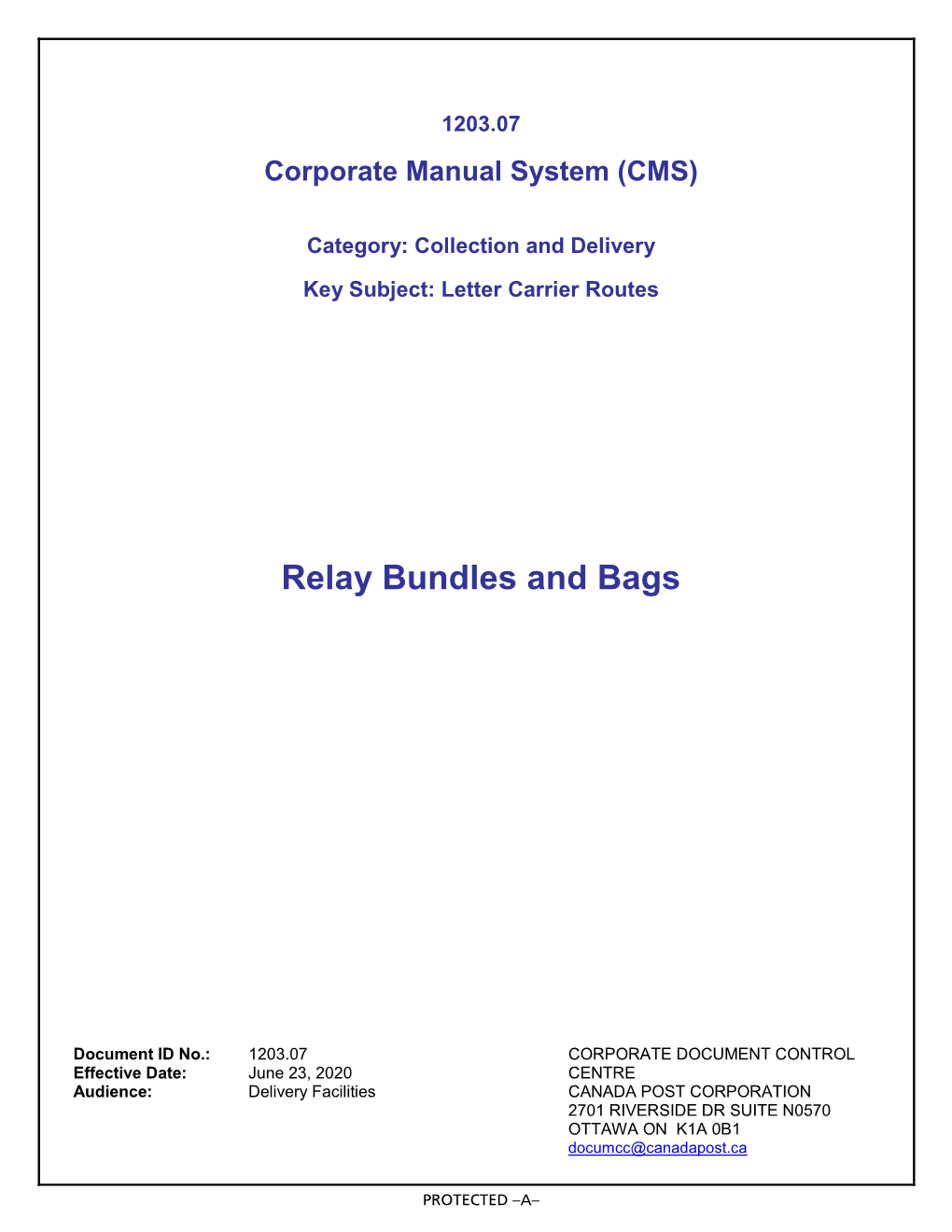 Relay Bundles and Bags