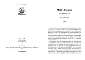Mollie Steimer an Anarchist Life