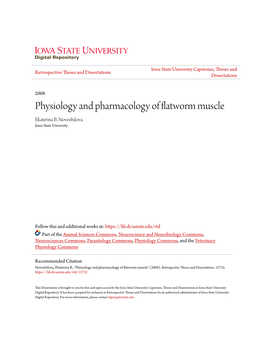 Physiology and Pharmacology of Flatworm Muscle Ekaterina B