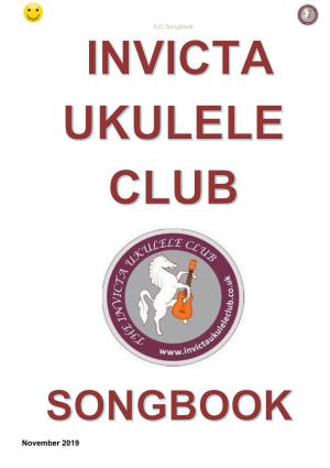 Invicta Ukulele Club Songbook 2019