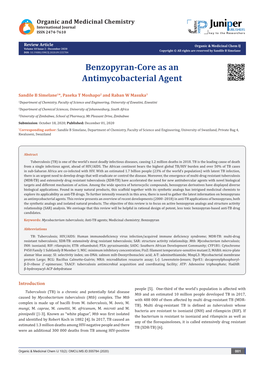 Benzopyran-Core As an Antimycobacterial Agent