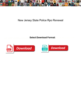 New Jersey State Police Rpo Renewal