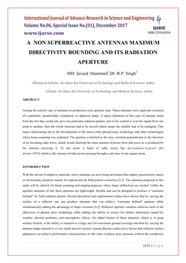 A Non Superreactive Antennas Maximum Directivity Bounding and Its Radiation Aperture