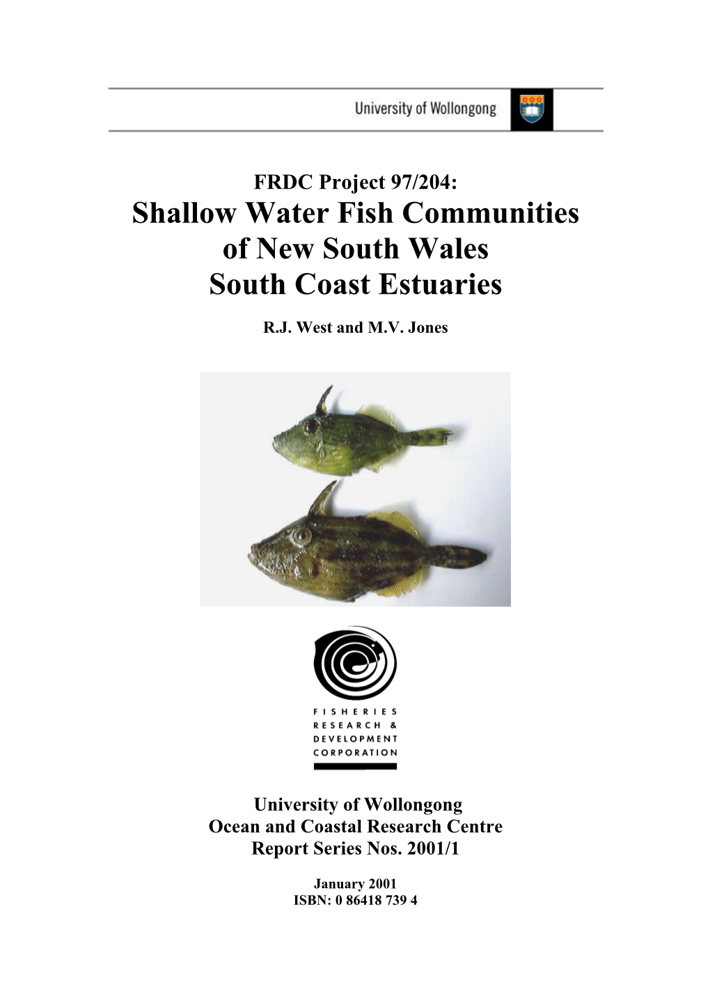 Shallow Water Fish Communities of New South Wales South Coast Estuaries