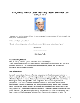 The Family Sitcoms of Norman Lear CC 372/VM 300-10