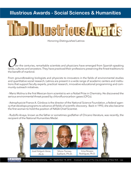 Illustrious Awards - Social Sciences & Humanities