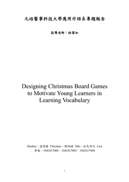 Designing Christmas Board Games to Motivate Young Learners in Learning Vocabulary
