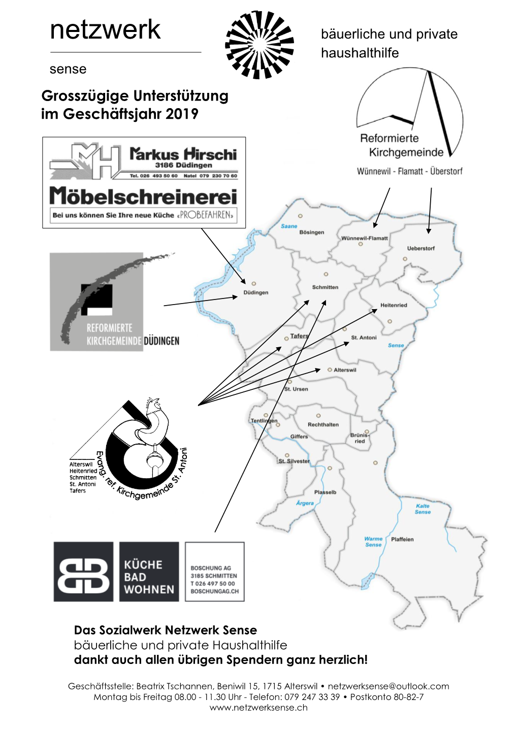 Netzwerk Sense Bäuerliche Und Private Haushalthilfe Dankt Auch Allen Übrigen Spendern Ganz Herzlich!