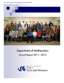 2011- 2012 | Department of Mathematics | Drexel University