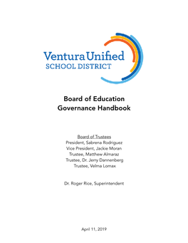 Board of Education Governance Handbook