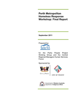 Perth Metropolitan Homeless Response Workshop: Final Report