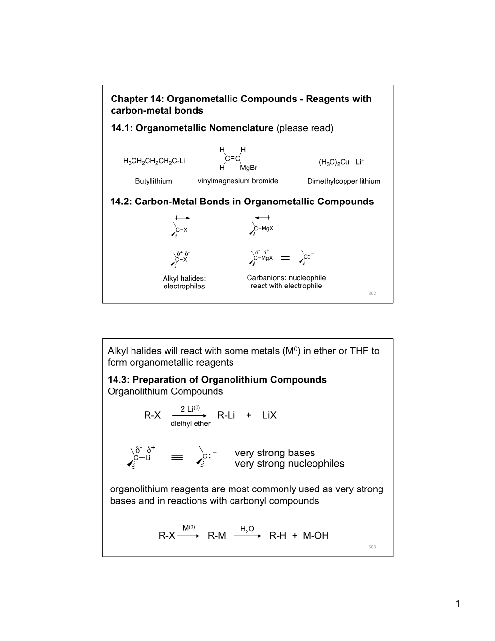 Organometallic Compounds - Reagents with Carbon-Metal Bonds 14.1: Organometallic Nomenclature (Please Read)