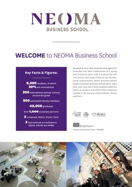 Welcometo NEOMA Business School