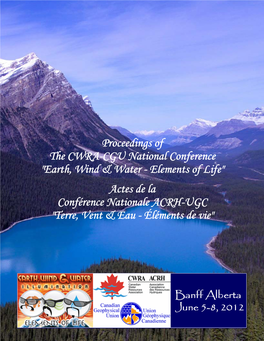Proceedings of the CWRA-CGU National Conference "Earth, Wind & Water