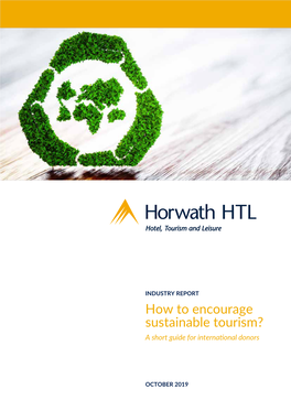 How to Encourage Sustainable Tourism? a Short Guide for International Donors